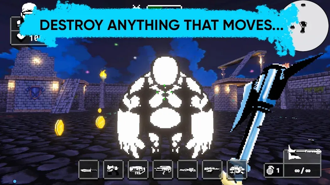 Doomsday pixel shooter 3d (Дум пиксельный шутер 3D) [МОД: Бесконечные деньги, Монеты и Мега MOD] Screenshot 1
