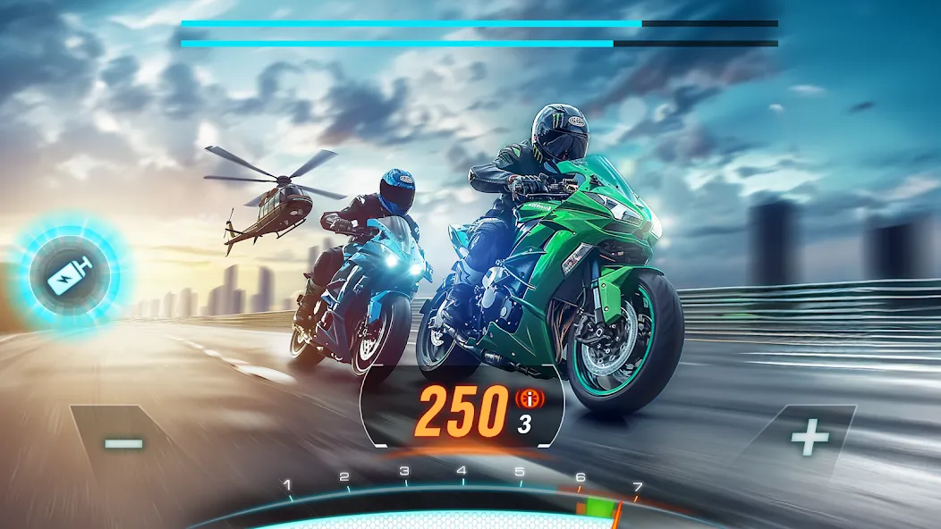 Motor Bike: Xtreme Races [МОД: Деньги, Монеты и Меню MOD] Screenshot 1