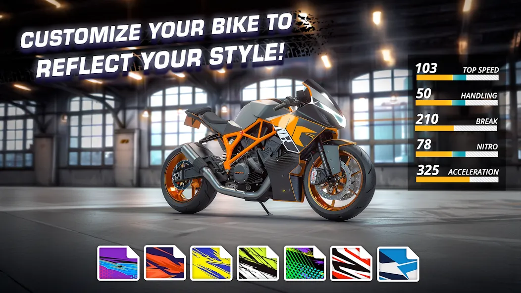 Motor Bike: Xtreme Races [МОД: Деньги, Монеты и Меню MOD] Screenshot 4