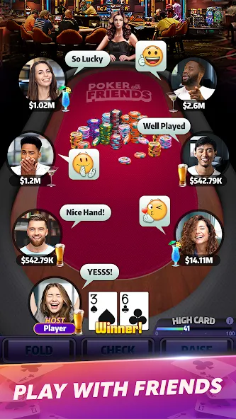 Mega Hit Poker: Texas Holdem (Мега Хит Покер) [МОД: Деньги, Монеты и Меню MOD] Screenshot 4