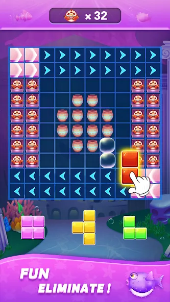Block Ocean 1010 Puzzle Games (Блок Океан 1010 Головоломки) [МОД: Много монет, Открытые уровни и Мега MOD] Screenshot 3