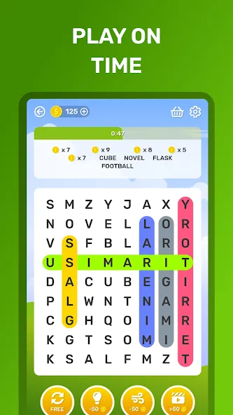 Word Search Puzzle Game [МОД: Деньги, Монеты и Меню MOD] Screenshot 3