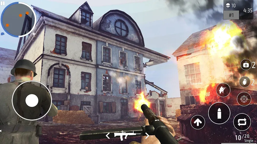 World War 2 Shooter offline (Мировая война 2 Стрелок) [МОД: Меню, Бесконечные монеты и Открытые уровни] Screenshot 1