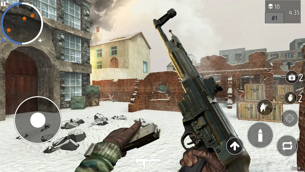 World War 2 Shooter offline (Мировая война 2 Стрелок) [МОД: Меню, Бесконечные монеты и Открытые уровни] Screenshot 2