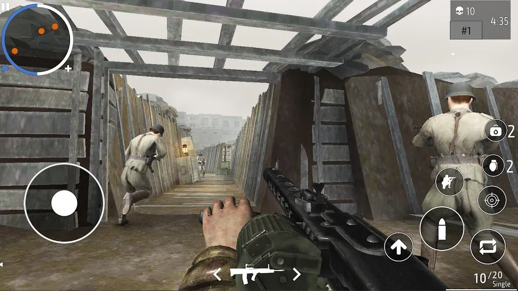 World War 2 Shooter offline (Мировая война 2 Стрелок) [МОД: Меню, Бесконечные монеты и Открытые уровни] Screenshot 4