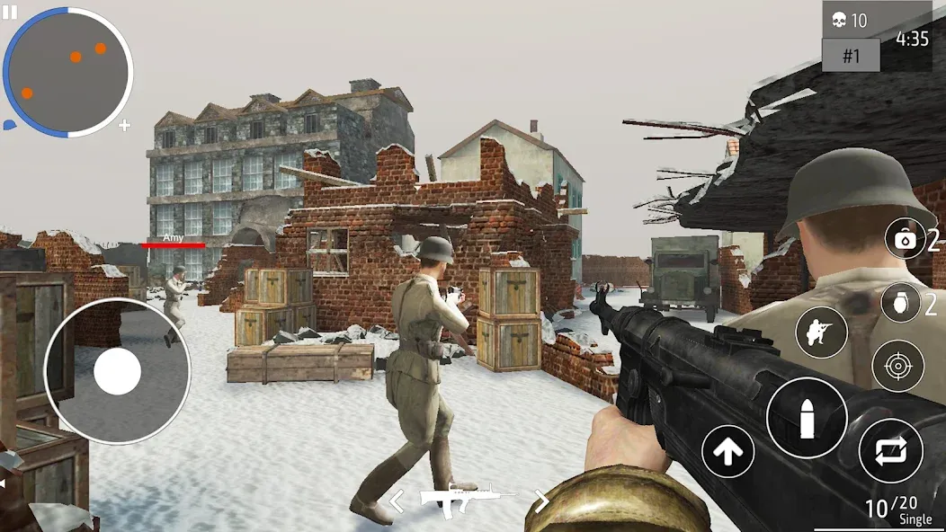 World War 2 Shooter offline (Мировая война 2 Стрелок) [МОД: Меню, Бесконечные монеты и Открытые уровни] Screenshot 5
