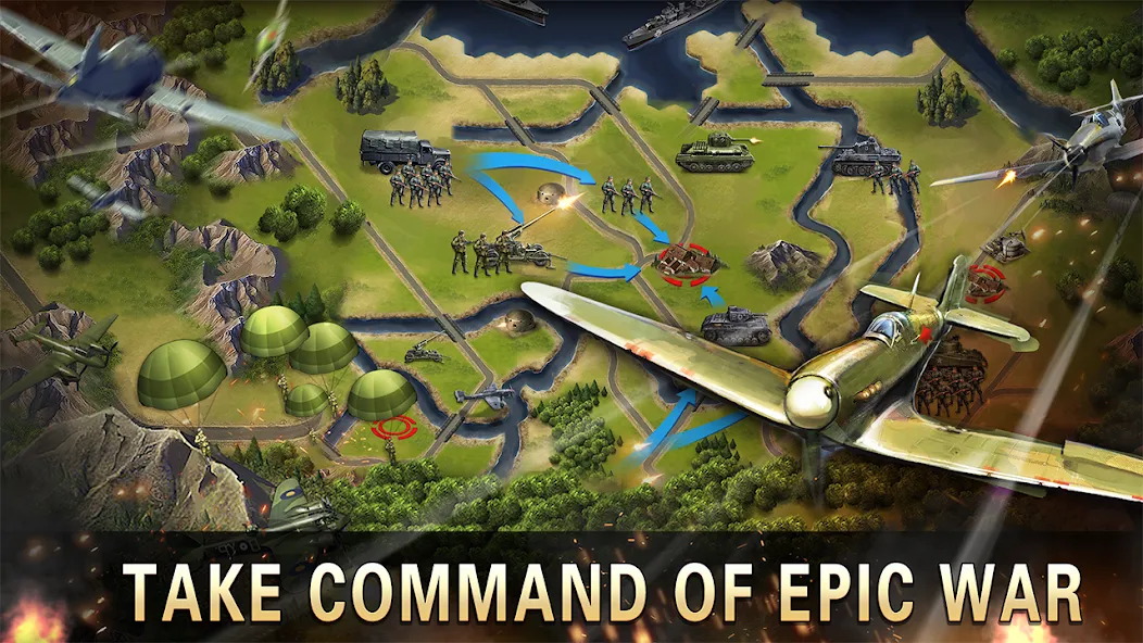 World War 2:WW2 Strategy Games (Вторая мировая война) [МОД: Много денег, Монет и Все открыто] Screenshot 5