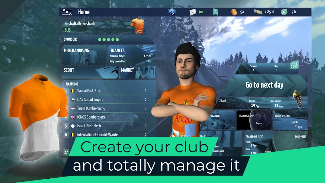 Live Cycling Manager 2023 (Лайв Сайклинг Менеджер 2023) [МОД: Бесконечные деньги, Монеты и Мега MOD] Screenshot 1