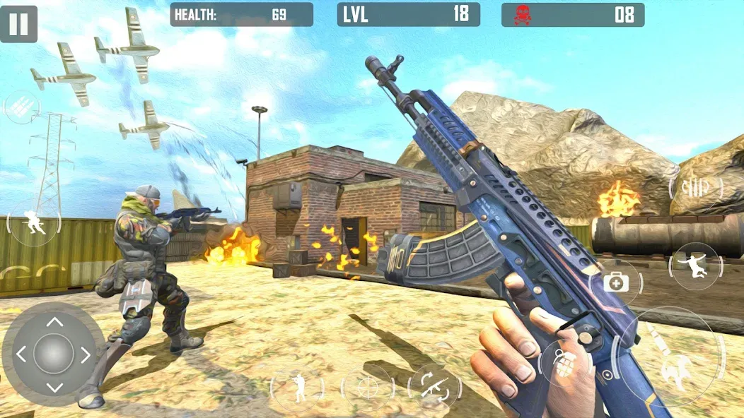 fps cover firing Offline Game (ФПС кавер стрельба Оффлайн игра) [МОД: Много денег, Монет и Все открыто] Screenshot 5