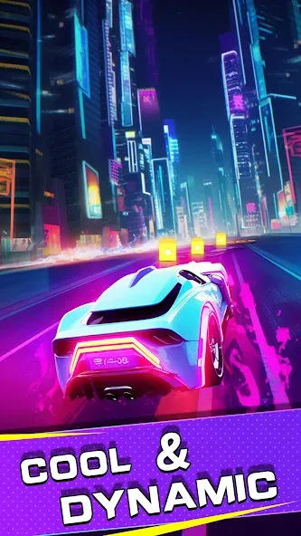Beat Racing:Car&Music game (Бит Кар Гонки игра музыки ) [МОД: Бесконечные деньги, Монеты и Мега MOD] Screenshot 1