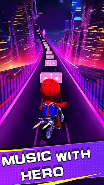 Beat Racing:Car&Music game (Бит Кар Гонки игра музыки ) [МОД: Бесконечные деньги, Монеты и Мега MOD] Screenshot 2