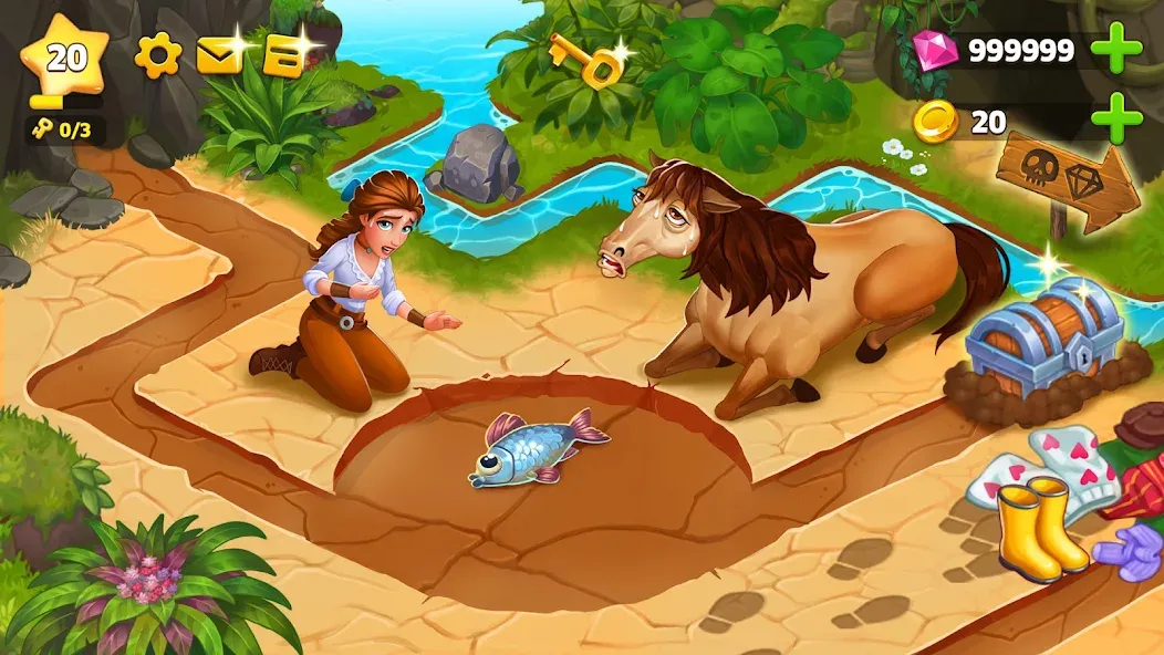 Island Hoppers: Jungle Farm (Айслэнд Квеставэй) [МОД: Бесконечные деньги, Монеты и Мега MOD] Screenshot 1