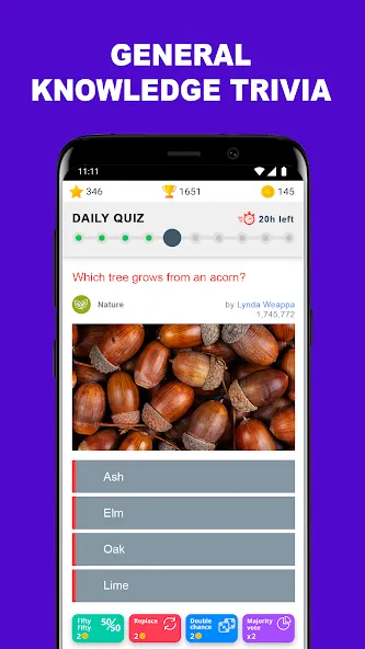QuizzClub. Quiz & Trivia game (КвиззКлуб) [МОД: Меню, Бесконечные монеты и Открытые уровни] Screenshot 1