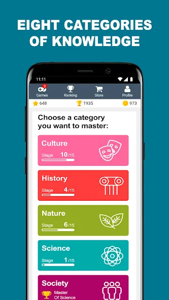 QuizzClub. Quiz & Trivia game (КвиззКлуб) [МОД: Меню, Бесконечные монеты и Открытые уровни] Screenshot 4