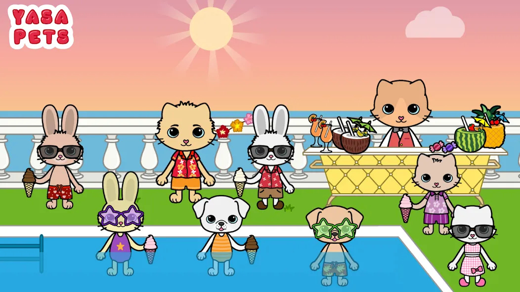 Yasa Pets Vacation (Яса Петс Вакейшн) [МОД: Меню, Бесконечные монеты и Открытые уровни] Screenshot 3