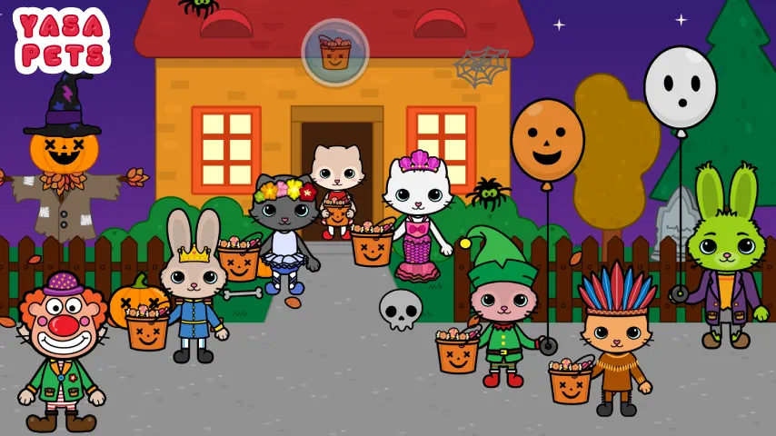 Yasa Pets Halloween (Яса Петс Хэллоуин) [МОД: Все открыто, Дополнительные деньги и Меню MOD] Screenshot 1