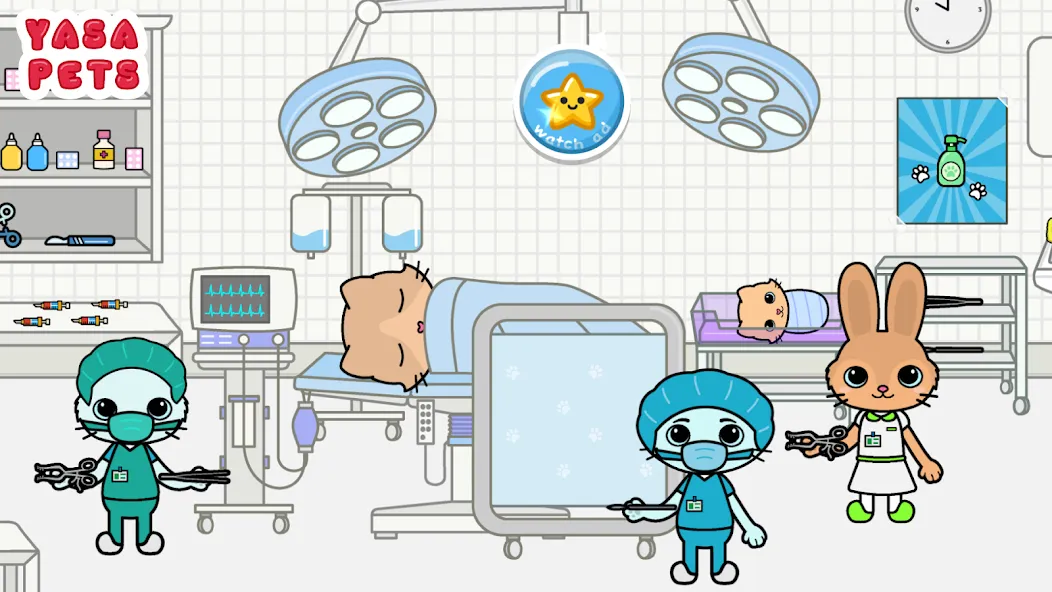 Yasa Pets Hospital (Яса Петс Хоспитал) [МОД: Много монет, Открытые уровни и Мега MOD] Screenshot 3