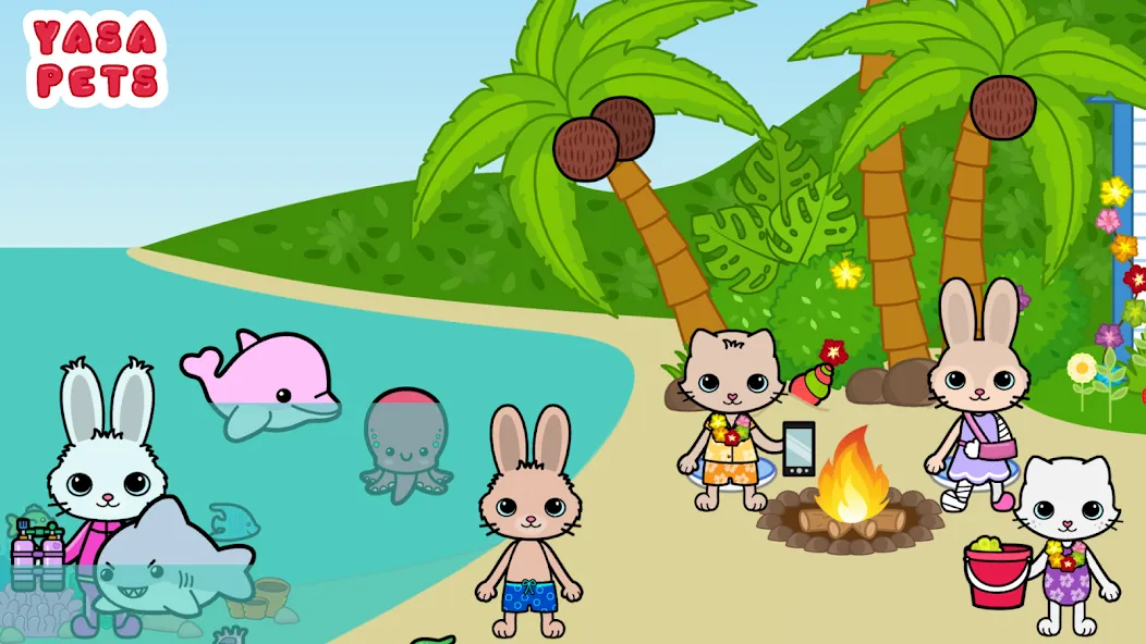 Yasa Pets Island (Яса Петс Айленд) [МОД: Меню, Бесконечные монеты и Открытые уровни] Screenshot 2