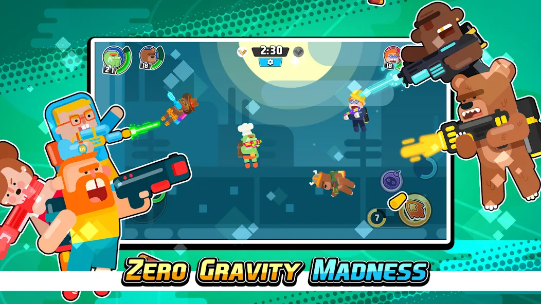 Gravity Brawl: Hero Shooter [МОД: Бесконечные деньги, Монеты и Мега MOD] Screenshot 1
