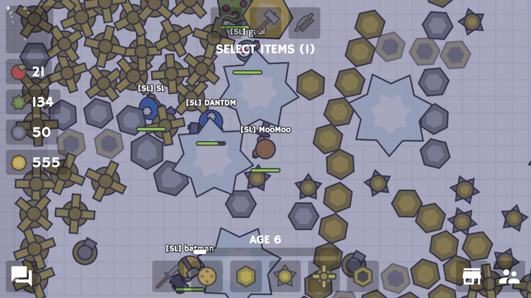 MooMoo.io (Official) [МОД: Много монет, Открытые уровни и Мега MOD] Screenshot 2