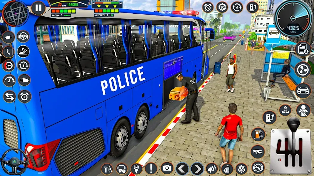 City Bus Simulator Bus Game 3D (Полицейский автобус симулятор) [МОД: Все открыто, Дополнительные деньги и Меню MOD] Screenshot 2