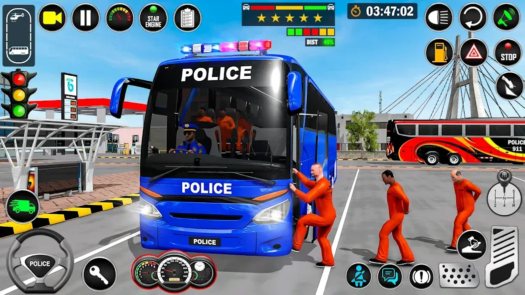 City Bus Simulator Bus Game 3D (Полицейский автобус симулятор) [МОД: Все открыто, Дополнительные деньги и Меню MOD] Screenshot 3
