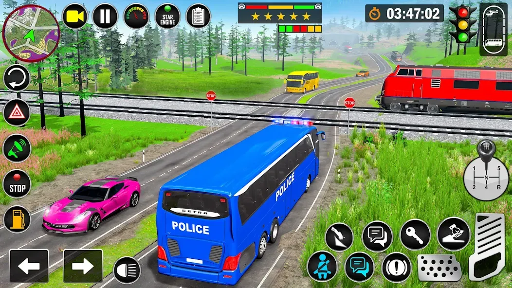 City Bus Simulator Bus Game 3D (Полицейский автобус симулятор) [МОД: Все открыто, Дополнительные деньги и Меню MOD] Screenshot 4
