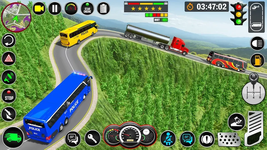 City Bus Simulator Bus Game 3D (Полицейский автобус симулятор) [МОД: Все открыто, Дополнительные деньги и Меню MOD] Screenshot 5