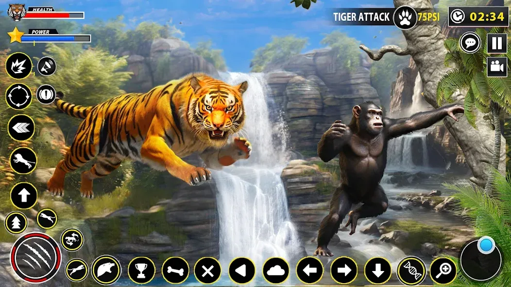 Tiger Simulator Lion games 3D (Тигровый Симулятор Игр Льва 3D) [МОД: Много монет, Открытые уровни и Мега MOD] Screenshot 2