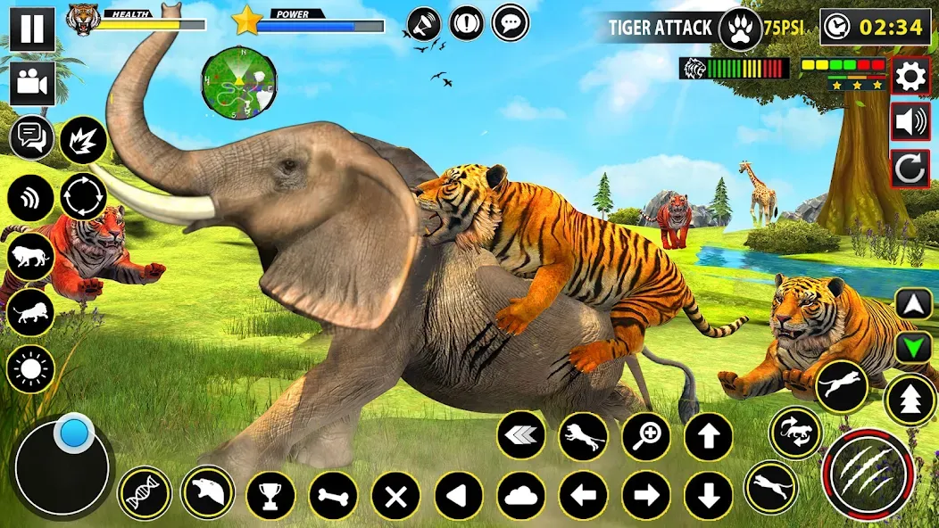 Tiger Simulator Lion games 3D (Тигровый Симулятор Игр Льва 3D) [МОД: Много монет, Открытые уровни и Мега MOD] Screenshot 3