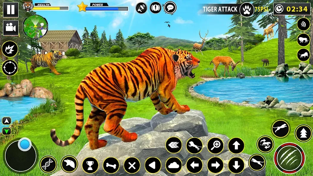 Tiger Simulator Lion games 3D (Тигровый Симулятор Игр Льва 3D) [МОД: Много монет, Открытые уровни и Мега MOD] Screenshot 4