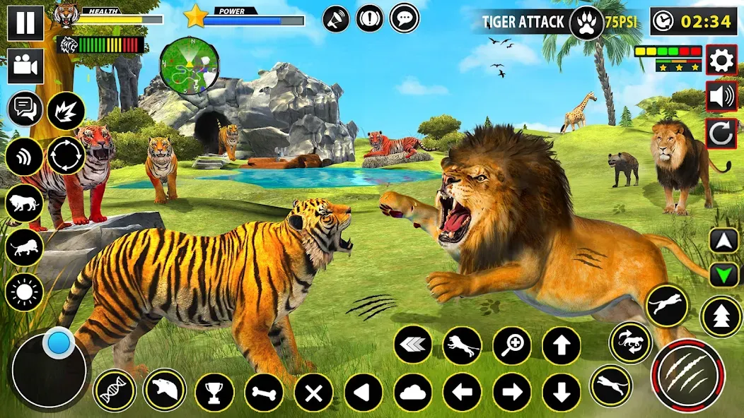 Tiger Simulator Lion games 3D (Тигровый Симулятор Игр Льва 3D) [МОД: Много монет, Открытые уровни и Мега MOD] Screenshot 5