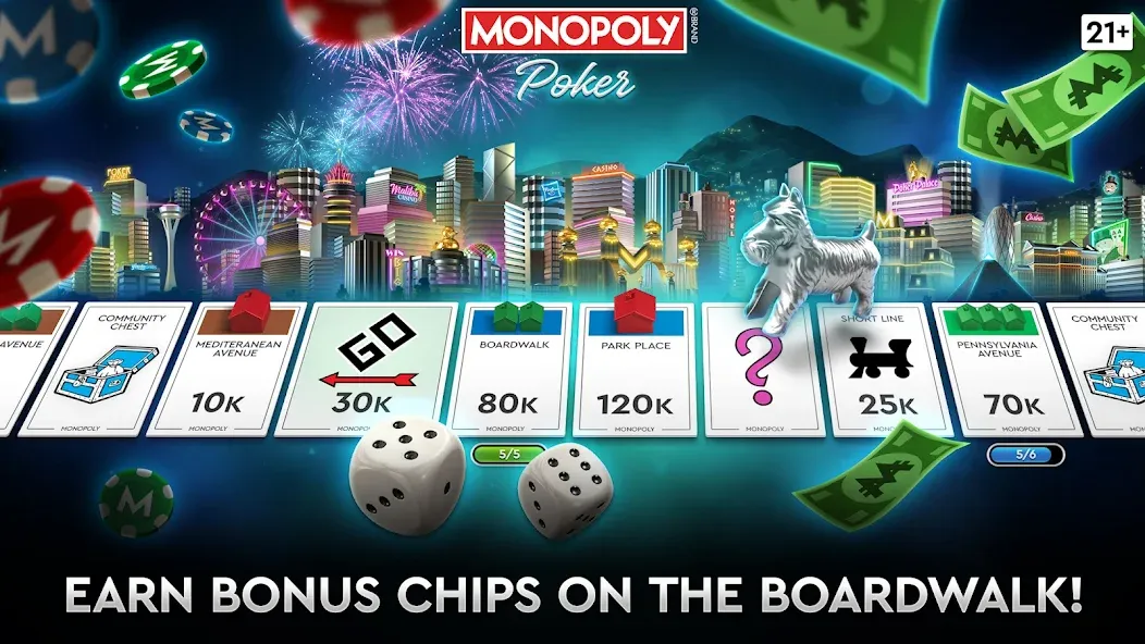 MONOPOLY Poker - Texas Holdem (МОНОПОЛИЯ Покер) [МОД: Много денег, Монет и Все открыто] Screenshot 1