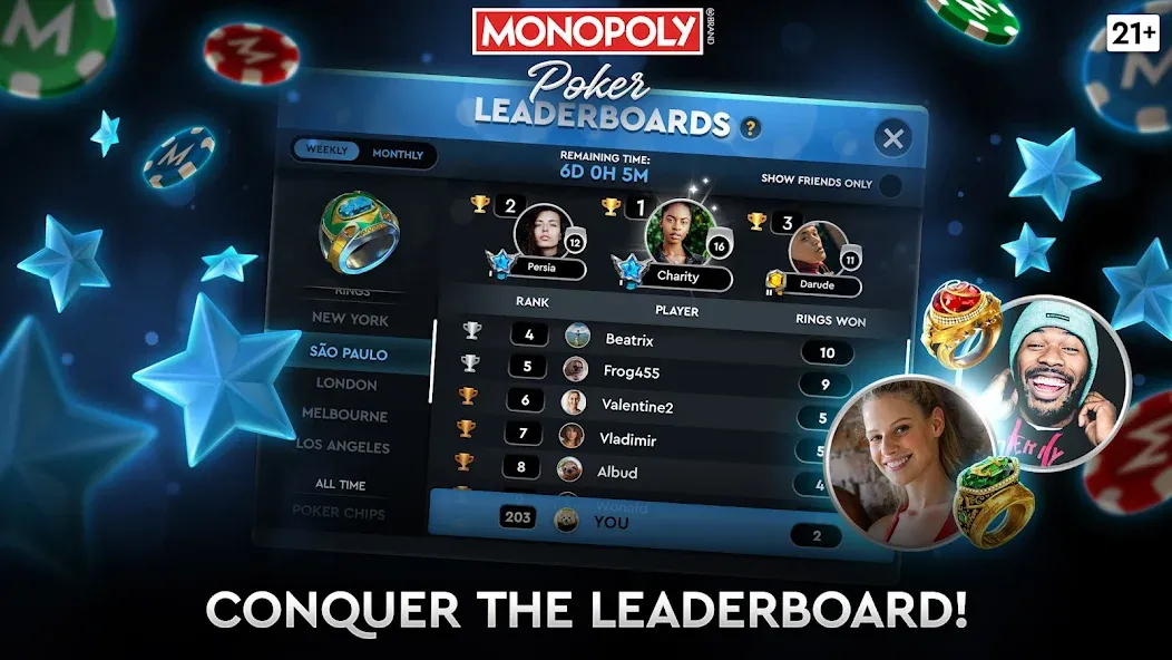 MONOPOLY Poker - Texas Holdem (МОНОПОЛИЯ Покер) [МОД: Много денег, Монет и Все открыто] Screenshot 5