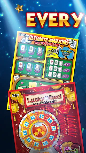 Lottery Scratch Off - Mahjong [МОД: Деньги, Монеты и Меню MOD] Screenshot 1