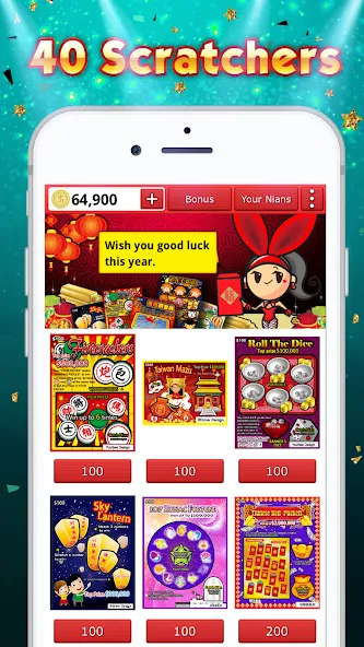 Lottery Scratch Off - Mahjong [МОД: Деньги, Монеты и Меню MOD] Screenshot 4