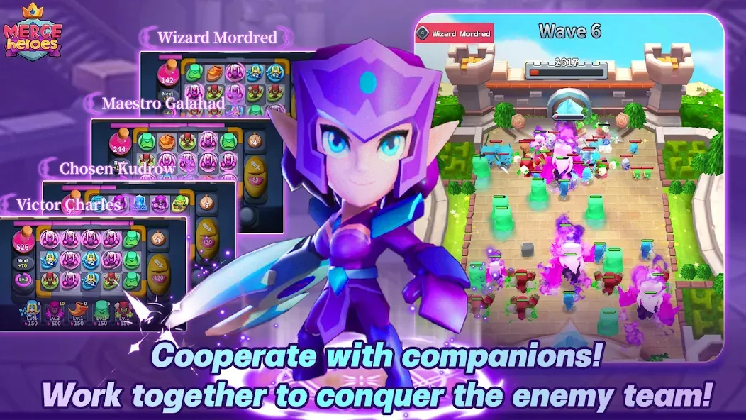 Merge Heroes: Tower Defense (Мердж Хероес) [МОД: Много монет, Открытые уровни и Мега MOD] Screenshot 3