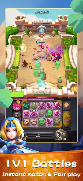 Merge Heroes: Tower Defense (Мердж Хероес) [МОД: Много монет, Открытые уровни и Мега MOD] Screenshot 4