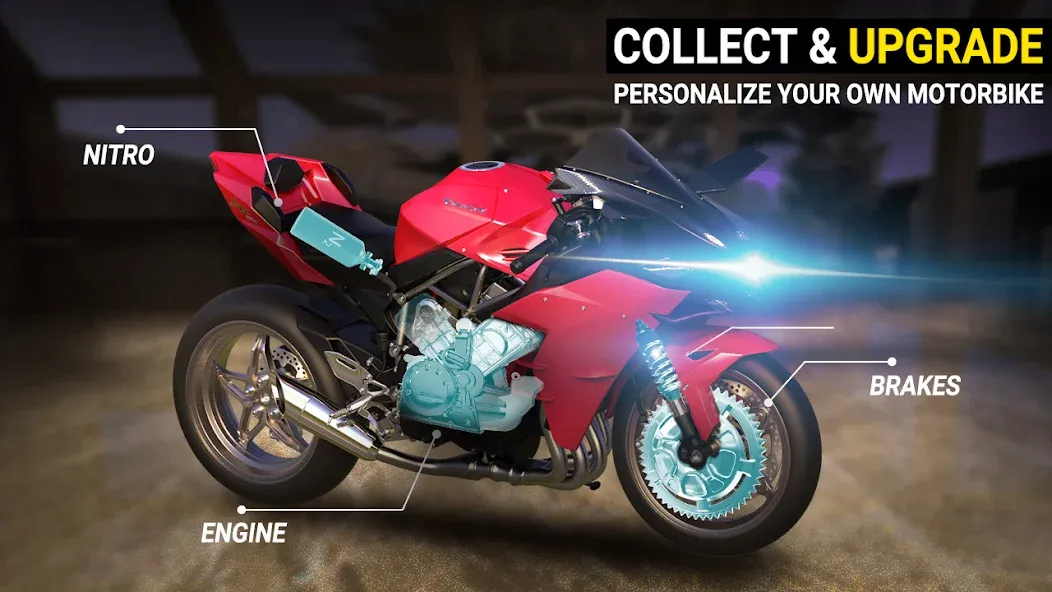 Speed Moto Dash:Real Simulator (Спид Мото Дэш) [МОД: Деньги, Монеты и Меню MOD] Screenshot 2