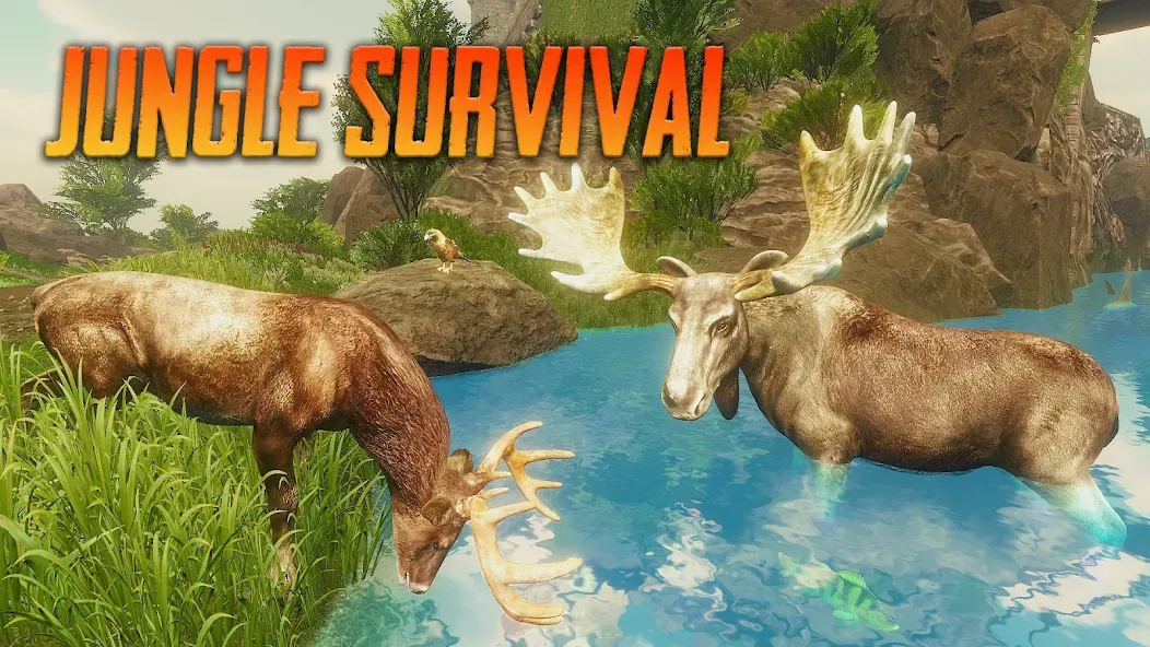 The Moose - Animal Simulator (Зе Мус) [МОД: Меню, Бесконечные монеты и Открытые уровни] Screenshot 1