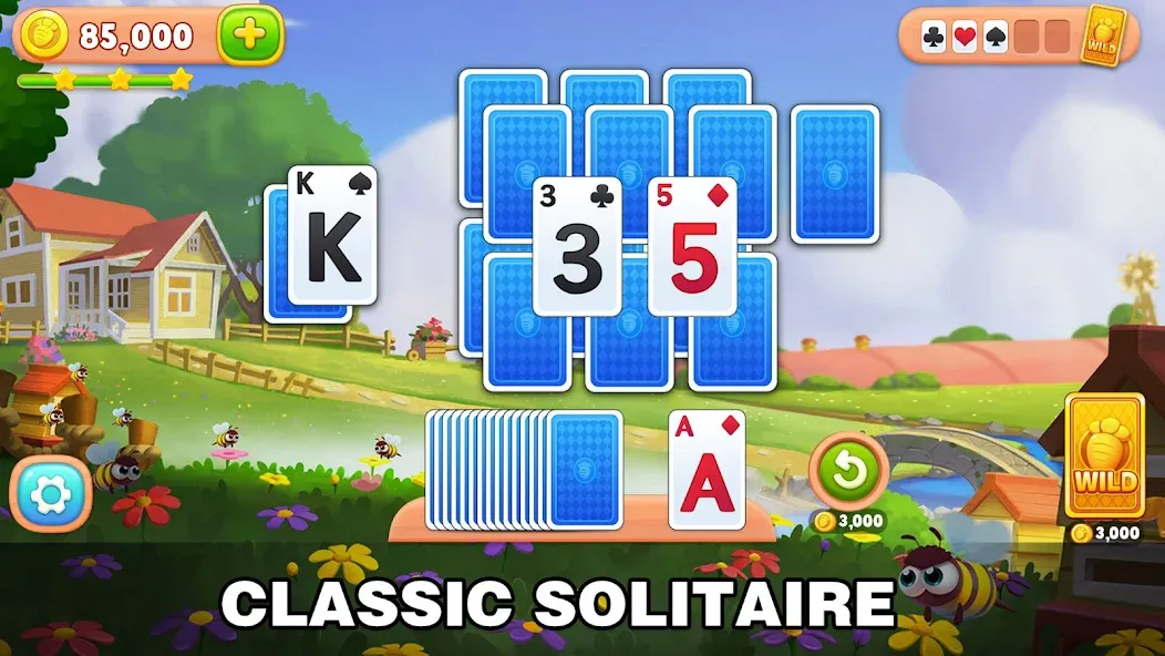 Solitaire Farm: Card Games (Соляр Фарм) [МОД: Все открыто, Дополнительные деньги и Меню MOD] Screenshot 1