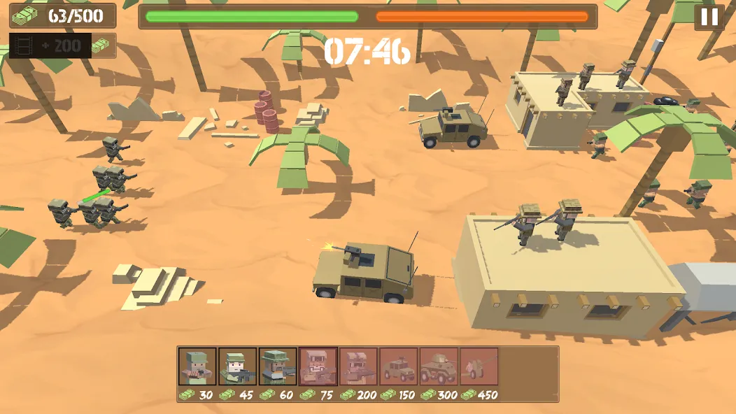 Border Wars: Army Simulator [МОД: Много монет, Открытые уровни и Мега MOD] Screenshot 4