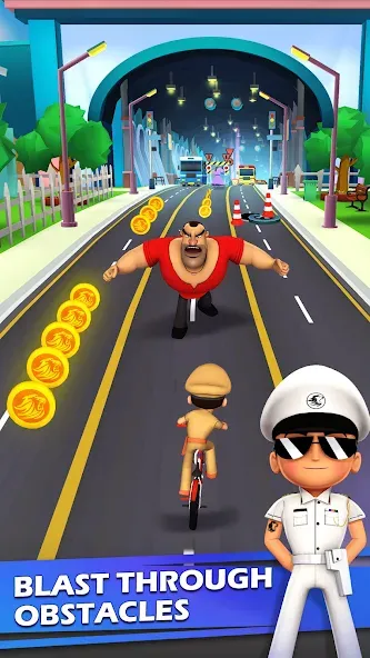Little Singham Cycle Race (Литл Сингам Велосипедная Гонка) [МОД: Деньги, Монеты и Меню MOD] Screenshot 3