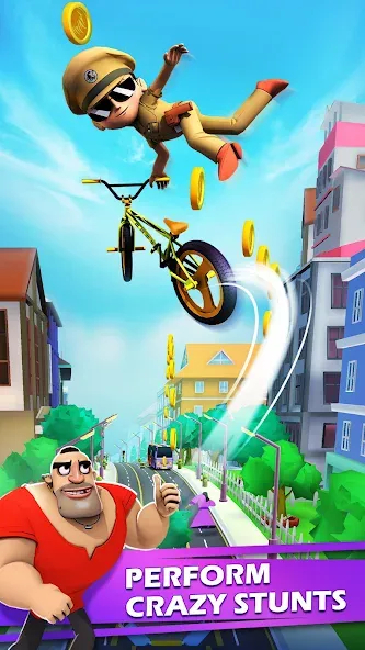 Little Singham Cycle Race (Литл Сингам Велосипедная Гонка) [МОД: Деньги, Монеты и Меню MOD] Screenshot 4