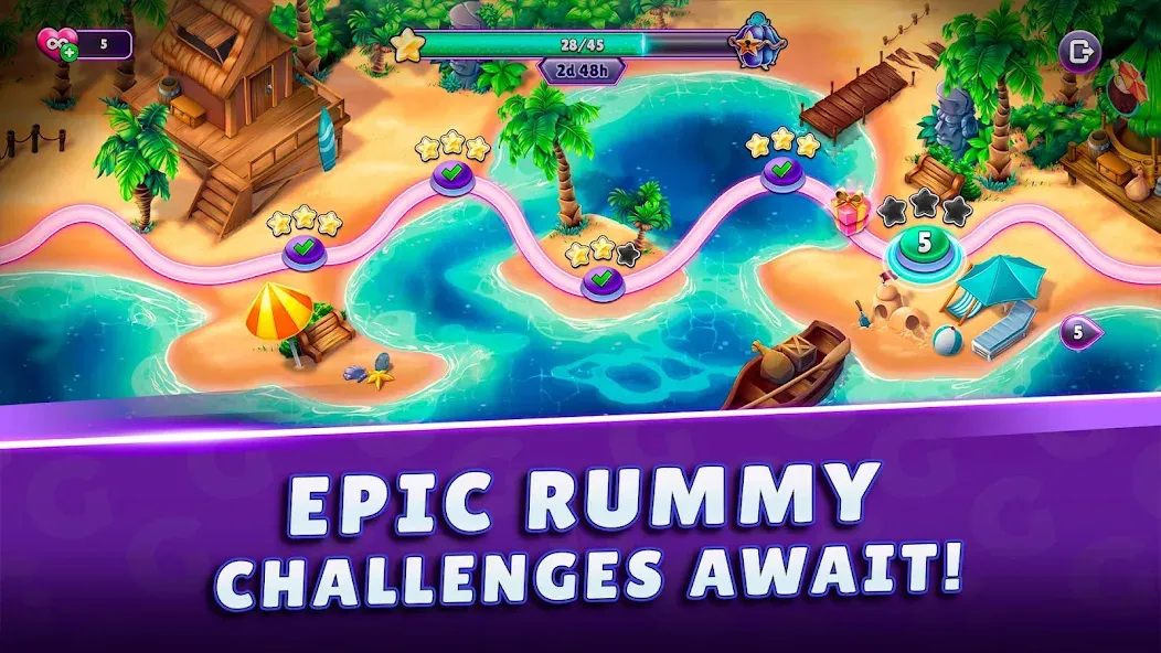 Gin Rummy Super - Card Game (Джин Рамми Супер) [МОД: Бесконечные деньги, Монеты и Мега MOD] Screenshot 3