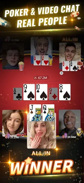 PokerGaga: Texas Holdem Live (ПокерГага) [МОД: Много монет, Открытые уровни и Мега MOD] Screenshot 1