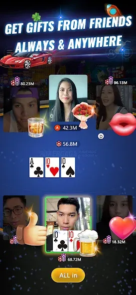 PokerGaga: Texas Holdem Live (ПокерГага) [МОД: Много монет, Открытые уровни и Мега MOD] Screenshot 2