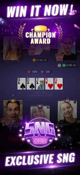 PokerGaga: Texas Holdem Live (ПокерГага) [МОД: Много монет, Открытые уровни и Мега MOD] Screenshot 3