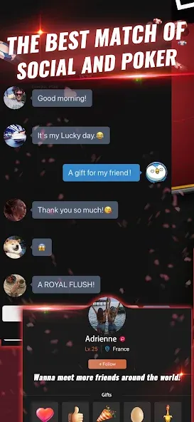 PokerGaga: Texas Holdem Live (ПокерГага) [МОД: Много монет, Открытые уровни и Мега MOD] Screenshot 4
