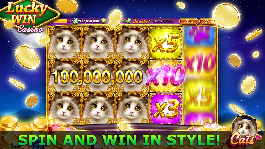 Lucky Win Casino™ SLOTS GAME (Лаки Вин казино СЛОТЫ ИГРА) [МОД: Много монет, Открытые уровни и Мега MOD] Screenshot 1
